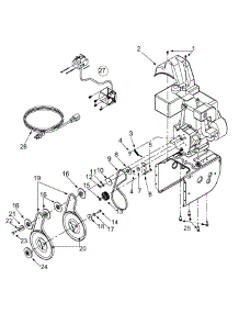 Engine & V-Belts parts for Yard-Man Snow Thrower 31AE663H401 / 2001 from AppliancePartsPros.com