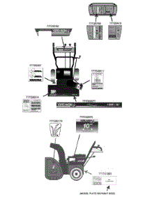Labels parts for Yard-Man Snow Thrower 31AE663H401 / 2001 from AppliancePartsPros.com
