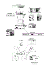 Decals parts for Yard-Man Snow Thrower 31AH553G401 / 2000 from AppliancePartsPros.com