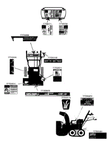 Decals parts for Yard-Man Snow Thrower 31AH763G401 / 2001 from AppliancePartsPros.com