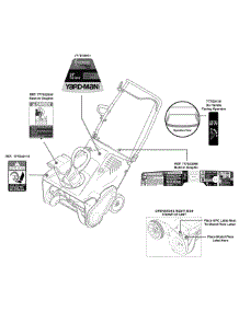 Label Map 31As2s1e701 parts for Yard-Man Snow Thrower 31AS2S1E701 / 2011 from AppliancePartsPros.com