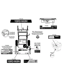 Label Map 31As63ee701 parts for Yard-Man Snow Thrower 31AS63EE701 / 2012 from AppliancePartsPros.com