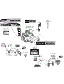 Label Map Yard-Man parts for Yard-Man Z-Series 17AC2ACG055 / 2010 from AppliancePartsPros.com