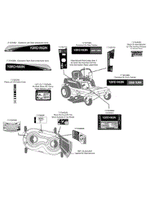 Label Map Yard-Man parts for Yard-Man Z-Series 17AC2ACS055 / 2011 from AppliancePartsPros.com