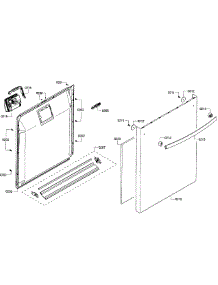 Door Assembly parts for Bosch Dishwasher SHX3AR55UC/08 from AppliancePartsPros.com