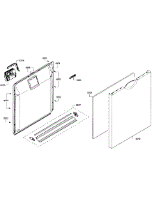 Door Assembly parts for Bosch Dishwasher SHE3AR56UC/08 from AppliancePartsPros.com