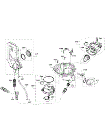 Pump parts for Bosch Dishwasher SHE53TF5UC/02 from AppliancePartsPros.com