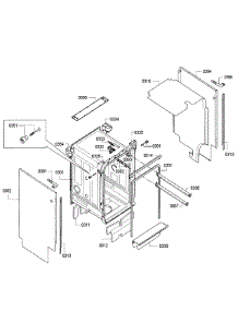 Cabinet parts for Bosch Dishwasher SPE68U55UC/28 from AppliancePartsPros.com