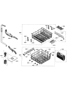 Baskets parts for Bosch Dishwasher SHE3AR72UC/08 from AppliancePartsPros.com