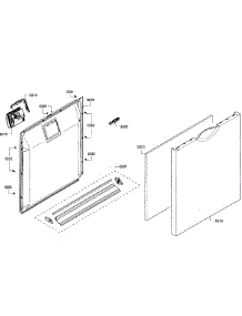 Door Assembly parts for Bosch Dishwasher SHE3AR75UC/08 from AppliancePartsPros.com