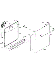 Door Assembly parts for Bosch Dishwasher SHX3AR76UC/08 from AppliancePartsPros.com