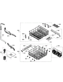Baskets parts for Bosch Dishwasher SHX3AR76UC/08 from AppliancePartsPros.com