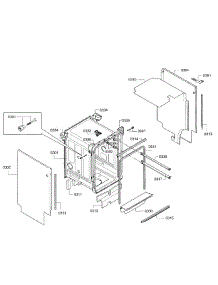 Frame parts for Bosch Dishwasher SPV68U53UC/23 from AppliancePartsPros.com