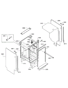 Cabinet parts for Bosch Dishwasher SPE53U56UC/30 from AppliancePartsPros.com
