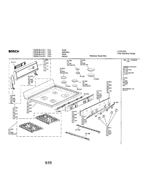 Maintop Assembly parts for Bosch Range HGS242UC/01 from AppliancePartsPros.com