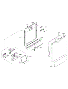 Door parts for Bosch Dishwasher SGE68U55UC/A3 from AppliancePartsPros.com
