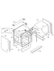 Cabinet & Frame parts for Bosch Dishwasher SGE68U55UC/A3 from AppliancePartsPros.com