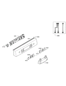 Control Panel parts for Bosch Dishwasher SPE5ES55UC/07 from AppliancePartsPros.com