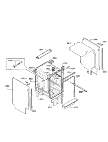 Cabinet parts for Bosch Dishwasher SPE5ES55UC/07 from AppliancePartsPros.com