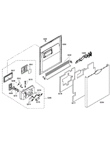 Door Assembly parts for Bosch Dishwasher SHE58C02UC/23 from AppliancePartsPros.com