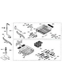 Baskets Assembly parts for Bosch Dishwasher SHE58C02UC/23 from AppliancePartsPros.com