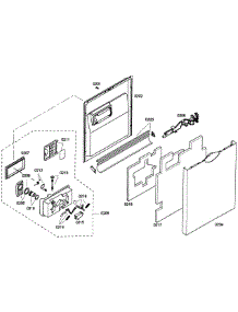 Door Assembly parts for Bosch Dishwasher SHE58C02UC/38 from AppliancePartsPros.com