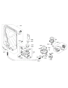 Pump parts for Bosch Dishwasher SGE68U55UC/A3 from AppliancePartsPros.com