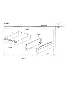 Storage Drawer parts for Bosch Range HES236U/01 from AppliancePartsPros.com