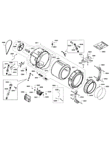 Drum Assembly parts for Bosch Washer WFVC5400UC/19 from AppliancePartsPros.com