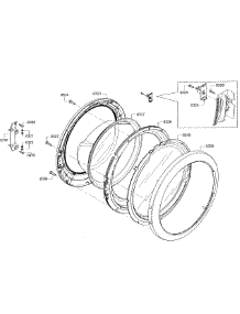 Door Assembly parts for Bosch Washer WFVC5400UC/29 from AppliancePartsPros.com