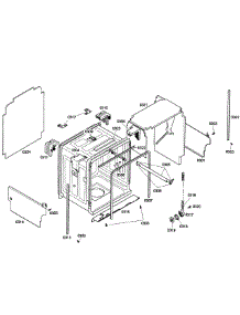 Cabinet parts for Bosch Dishwasher SHE58C02UC/38 from AppliancePartsPros.com