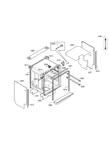 Frame parts for Bosch Dishwasher SGX68U55UC/A3 from AppliancePartsPros.com