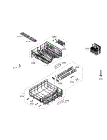 Rack parts for Bosch Dishwasher SGX68U55UC/A3 from AppliancePartsPros.com
