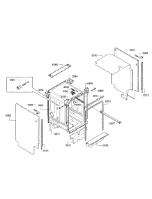 Frame parts for Bosch Dishwasher SPE53U52UC/26 from AppliancePartsPros.com