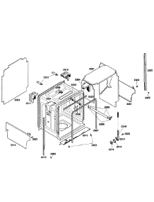 Cabinet parts for Bosch Dishwasher SHE58C02UC/47 from AppliancePartsPros.com