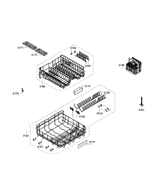 Rack parts for Bosch Dishwasher SGV68U53UC/A3 from AppliancePartsPros.com