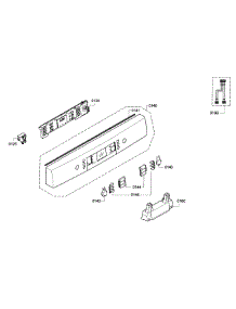 Control Panel parts for Bosch Dishwasher SGE53U56UC/A3 from AppliancePartsPros.com