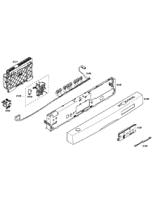 Control Panel parts for Bosch Dishwasher SHE58C02UC/43 from AppliancePartsPros.com