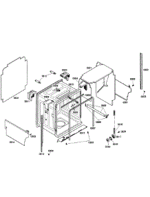 Cabinet parts for Bosch Dishwasher SHE58C02UC/43 from AppliancePartsPros.com