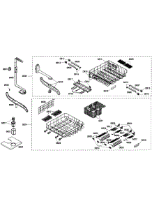 Baskets Assembly parts for Bosch Dishwasher SHE58C02UC/43 from AppliancePartsPros.com