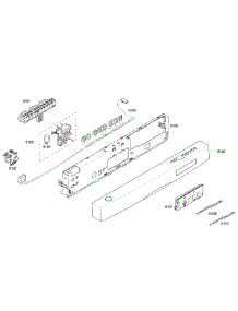 Control Panel parts for Bosch Dishwasher SHE58C02UC/52 from AppliancePartsPros.com