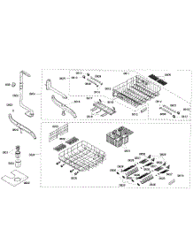 Baskets Assembly parts for Bosch Dishwasher SHE58C02UC/53 from AppliancePartsPros.com