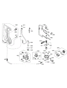 Pump parts for Bosch Dishwasher SGE53U56UC/A3 from AppliancePartsPros.com