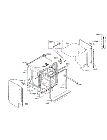 Frame parts for Bosch Dishwasher SGE53U55UC/A3 from AppliancePartsPros.com