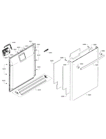 Door parts for Bosch Dishwasher SHX5AV52UC/01 from AppliancePartsPros.com
