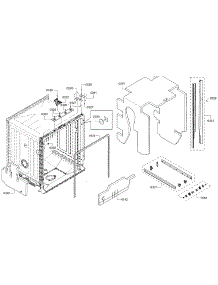 Frame parts for Bosch Dishwasher SHX5AV52UC/01 from AppliancePartsPros.com