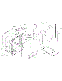 Frame parts for Bosch Dishwasher SHS5AV52UC/01 from AppliancePartsPros.com