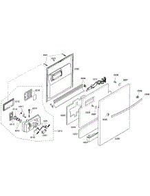 Door Assembly parts for Bosch Dishwasher SHX65P06UC/58 from AppliancePartsPros.com