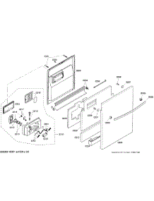 Door Assembly parts for Bosch Dishwasher SHX65P06UC/60 from AppliancePartsPros.com