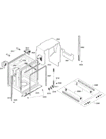 Cabinet parts for Bosch Dishwasher SHX65P06UC/60 from AppliancePartsPros.com